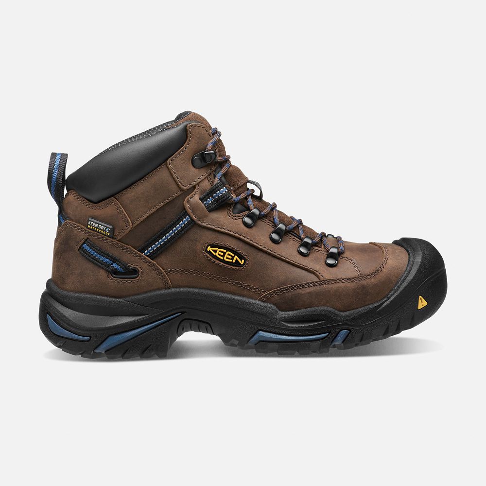 Botas de Trabajo Keen Mexico Marrom - Hombre Braddock Al Waterproof Mid (Steel Toe) - AZ9075384